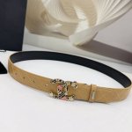 3.0Cm香奈儿腰带，双面头层牛皮皮料，长度：.75.80.85.90.95.100欧，彩色五金铜扣原版开模定制庆祝]