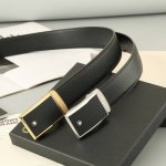 特 万宝龙 头层自动牛皮 宽3.5Cm 官网同步，不锈钢金属标识，适合商务低调人士！自动扣款式