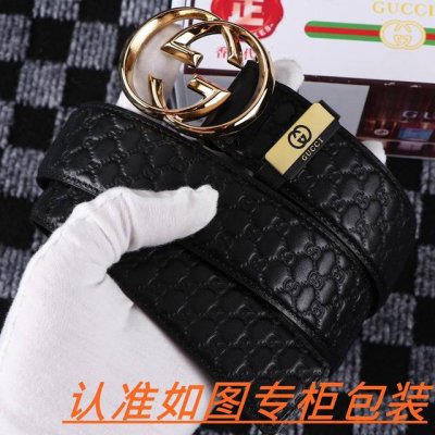品名：古奇.Gu...Cci原单 材料：百分百头层牛皮，保证真皮。24K纯钢扣双面可用专柜同等质量， 送人自用首选 包装： 请认准如图专柜包装，赠送打孔器，银联