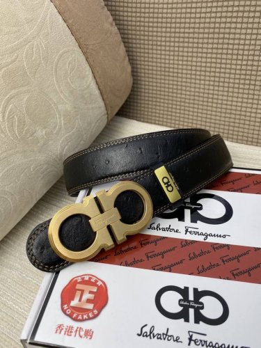 品名：菲拉格幕 原单皮带 材质：原单牛皮腰带 百分百头层牛皮腰带保证真皮，24K纯钢扣，专柜原单品质、做工精细，时尚大牌，送人自用首选 包装： 请认准如图专柜包