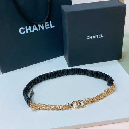 特P230 C Hanel 春夏新品. 2.0Mm精品腰带 金色金属.黑色小牛皮、竹节链条. 奢华优雅 - 点击图像关闭