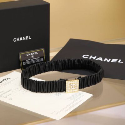 Chanel Cc方块 树脂白 与 黑 Logo小方块 黄铜Logo扣 小牛皮 银色金属 与 金色金属 3.0Cm精品 弹力十足 百搭 优雅 码数含扣S=65C