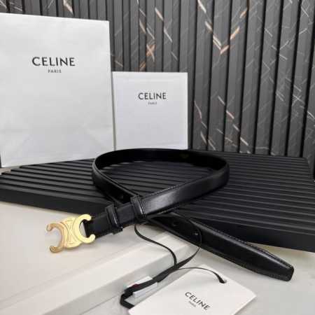 官网款 赛琳Celine Ss20新款凯旋门Logo 韩版时尚腰带皮带 男士女士通用 宽度2.5Cm 腰带107540 - 点击图像关闭