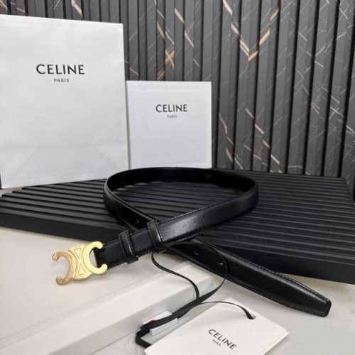 官网款 赛琳Celine Ss20新款凯旋门Logo 韩版时尚腰带皮带 男士女士通用 宽度2.5Cm 腰带107540