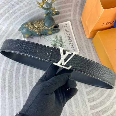lv 特种皮腰带系列 ，原厂五金精品不锈钢扣，手感柔软舒适 宽3.8Cm。 - 点击图像关闭