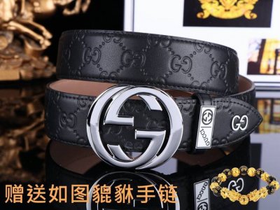 皮带：古奇.Gu Cci原单 腰带：认准如图专柜包装，赠送打孔器材料：百分百头层牛皮，保证真皮。24K纯钢扣gg花纹系列专柜同等质量， 送人自用首选包装： 请认