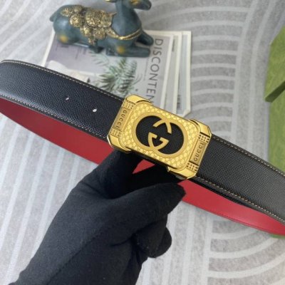 古奇 特种皮腰带系列 ，原厂五金精品不锈钢扣，手感柔软舒适 宽3.8Cm。