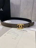 宽度3.0Cm Chanel 香奈儿 荔枝纹牛皮支持nfc芯片官方网站链接扫码验证、金 银 色镶钻钢扣。
