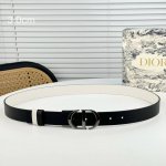 Dior 24早春新款 C D搭扣黄铜腰带扣，小牛皮腰带 双面佩戴 经典永存 3Cm