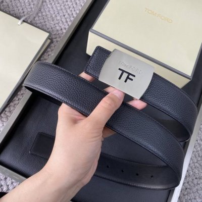 Tom Ford 汤姆福特。新品高端双面小牛皮，简约商务男士腰带，4.0Cm宽，双面使用，配原版包装