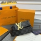 lv Dimension 双面腰为深邃皮革压印 Monogram 图案，翻转即现细腻平滑的一面，于优雅之中流露沉稳气韵。瞩目 Lv 字母搭扣以渐变色调勾勒轮廓，