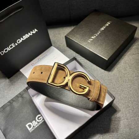 Dg ， 宽4.0㎝ ，Dolce Gabbana 杜嘉班纳 新款进口磨砂头层牛皮百搭男士皮带 - 点击图像关闭