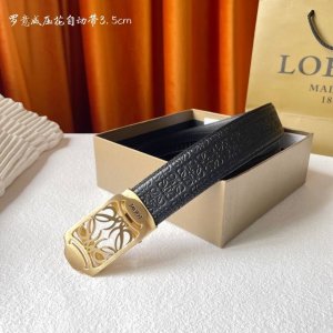 特 罗意威 Loewe进口小牛皮，手感细腻柔软，搭配纯钢自动精品扣，男士必备！宽度：3.5Cm