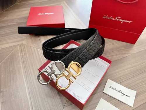 首选Ferragamo菲拉格慕 皮带将摩登设计与精湛的手工技艺完美结合；压花纹带身 打造出风格华贵典雅，实用性和款式并重；3.5Cm宽 搭配最新原版真空电镀五金