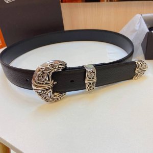 克罗心 新款，凯尔特龙s925纯铜镀银精品扣搭配原厂皮腰带，宽度3.7Cm