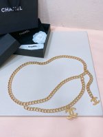 特 -Chanel 黄铜金属.经典链条Logo腰链 精致优雅 均码 二层链 简单不显单调 大爆款回货！