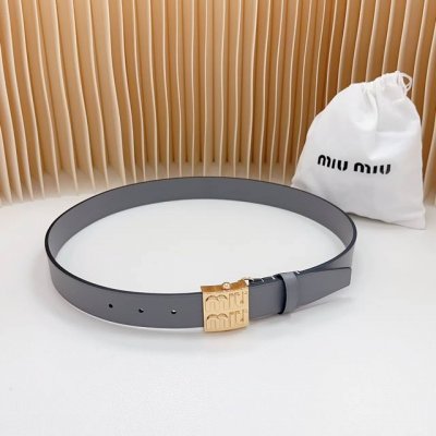 3.0Cm 缪缪官网新款，双面头层牛皮皮料，长度：.75.80.85.90.95.100欧，铜五金扣原版开模定制庆祝]
