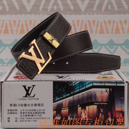 男款腰带：Lv 路易威登原单牛皮腰带 男款皮带：材质百分百头层牛皮腰带保证真皮皮带，专柜原单品质、做工精细，时尚大牌，送人自用首选包装： 请认准如图专柜包装赠送