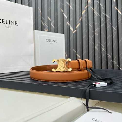 官网款 赛琳Celine Ss20新款凯旋门Logo 韩版时尚腰带皮带 男士女士通用 宽度2.5Cm 腰带