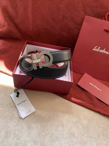 Salvatore、 Ferragamo 基础经典男款3.5Cm 官网有售 专柜同步最新原版定制扣头 两面头层牛皮 顶级 原单扣150
