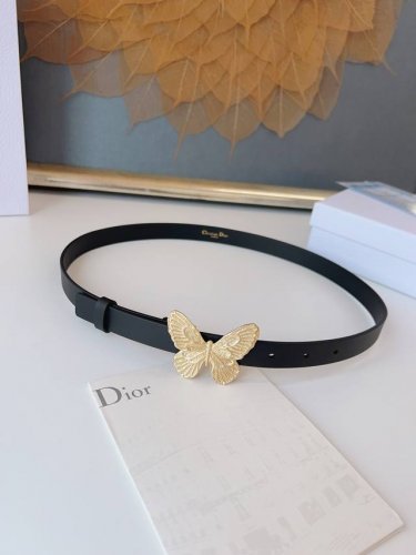 特 Dior 24早春 MéTamorphose 腰带 2.0Cm光滑牛皮革 超級火 蝴蝶搭扣系列