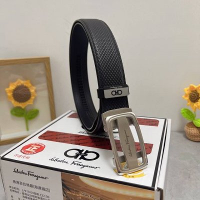 品名：菲拉格幕 自动带 材质：原单牛皮腰带 百分百头层牛皮腰带保证真皮，24K纯钢扣，专柜原单品质、做工精细，时尚大牌，送人自用首选 包装： 请认准如图专柜包装