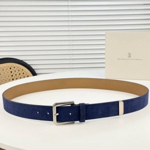 特 P190。 Brunello Cucinelli 小牛皮腰带，3.5公分宽，简约风，休闲好搭配