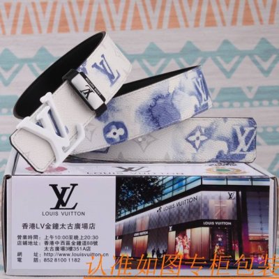 腰带皮带：Lv 路易威登原单牛皮腰带 男款皮带：材质百分百头层牛皮腰带保证真皮皮带，专柜原单品质、做工精细，时尚大牌，送人自用首选包装： 请认准如图专柜包装赠送