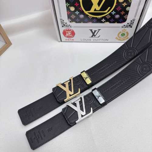 品名：Lv..路易..威登 材质：原单牛皮腰带 百分百头层牛皮腰带保证真皮，24K纯钢扣，专柜原单品质、做工精细，时尚大牌，送人自用首选 包装： 请认准如图专柜