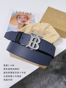 特 巴宝莉 顶级品质 宽度3.5Cm ，粒面钻石纹头层牛皮搭配平纹 精细做工，品质好货 双面可用 纯铜扣