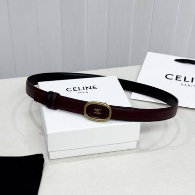 Celin E新品立体浮标扣女士腰带 意大利进口小牛皮 搭铜扣 宽度2.5双面佩戴