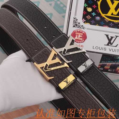 品名：Lv 皮带 原单 腰带 材料：百分百头层牛皮腰带，保证真皮皮带，专柜原单品质、做工精细，时尚大牌，送人自用首选 包装： 请认准如图专柜包装，赠送打孔器，手