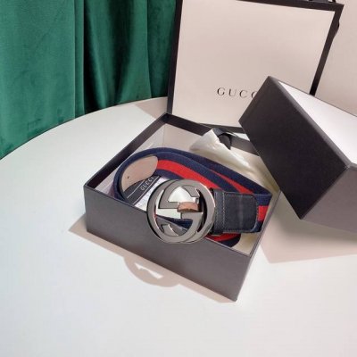 Gucci 4Cm经典红绿织带官网潮流款,原版加厚纯棉织带 。头尾拼接头层小牛皮 ，内衬头层变色磨砂底。