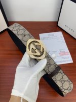 宽度4.0Cm Gucci 經典款G家花面带身頭層皮底；搭配原單镶钻鋼扣採用精挑細選進口頂級牛皮，手感柔軟細膩！做工精緻商務既有時尚
