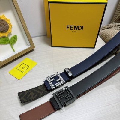 品名：芬迪 Fendi 原单 材质：原单牛皮腰带 百分百头层牛皮腰带保证真皮，24K纯钢扣，专柜原单品质、做工精细，时尚大牌，送人自用首选 包装： 请认准如图专