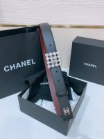 Chanel 春夏新款 小牛皮与黄铜Cc搭扣 精致细腻 光滑优雅 3.0Cm