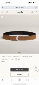 特 Jockey Belt Buckle & Reversible Leather Strap 38Mm