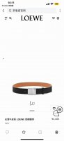 Loewe 罗意威 专柜新款 男款休闲腰带 宽 Cm 光滑小牛皮 饰有Loewe金属饰牌搭扣