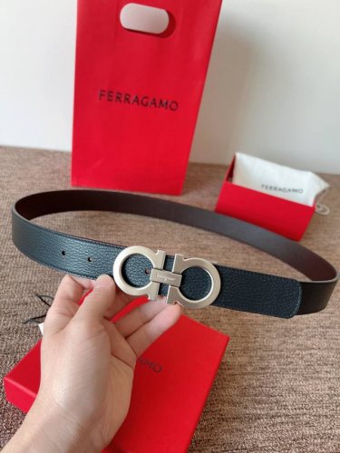 特 Ferragamo.菲拉格慕 全套新款包装 宽度3.5Cm 高级定制款男士皮带 双面进口牛皮 可双面使用 自行选择搭配 真材实料 很有质感 时尚经典不失风范