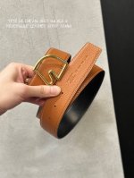 特 Tete De Cheval Belt Buckle & Reversible Leather Strap 38Mm