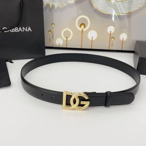 D&G腰带 3.0Cm 头层牛皮搭配铜扣，经典时尚 码数:75.80.85.90.95.100.105