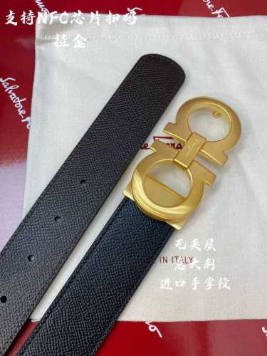 无夹层原厂皮 Ferragamo菲拉格慕 Nfc芯片扫码款 正品尺寸3.5Cm意大利原厂皮