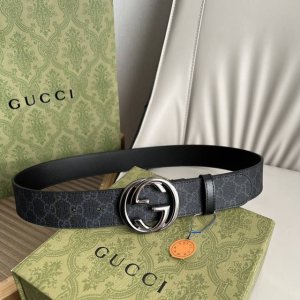G U C C I 顶级品质 经典款男女通用腰带 双面原厂小牛皮 精致新品搭扣 顶级