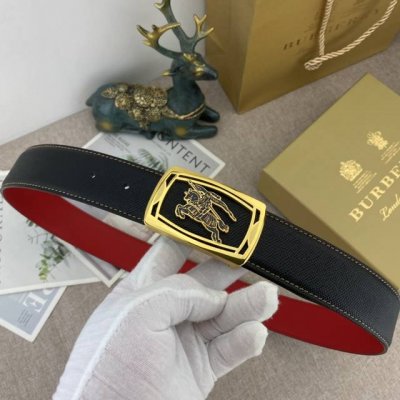 巴宝莉 特种皮腰带系列 ，原厂五金精品不锈钢扣，手感柔软舒适 宽3.8Cm。