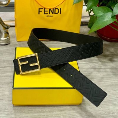 Fendl 芬迪宽40Mm双面原版小牛皮 搭配单钌钯电镀扣 完美的手感.油边 出众的设计.风格 高贵奢华 时尚大方 高清实拍 货真价实 品质保证 双面用