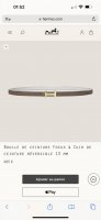 Hermes 女款 Focus Buckle & Reversible Leather Strap 3Mm