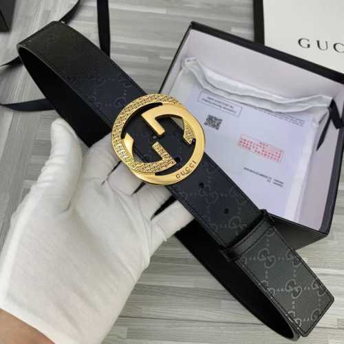宽度3.8 Gucci 經典款g家標誌花面 頭層皮底；搭配原單鋼扣採用精挑細選進口頂級牛皮，手感柔軟細膩！做工精緻 商務既有時尚的