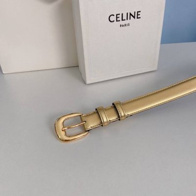 特 赛琳CELINE 头层牛皮革，纯铜金属件，宽度： 2.5厘米