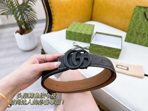 古奇 原单.品牌气息浓厚采用头层牛皮制作 结实耐用 迎合商务风格，上身效果超好，细节一流，商业潮男搭配休闲时尚 3.8厘米