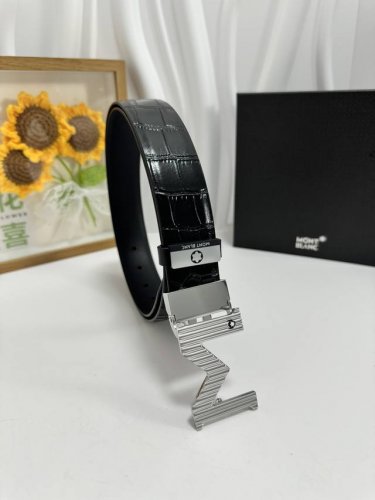 品名：万宝龙 Montblanc 材质：原单牛皮腰带 百分百头层牛皮腰带保证真皮，24K纯钢扣，专柜原单品质、做工精细，时尚大牌，送人自用首选 包装： 请认准如